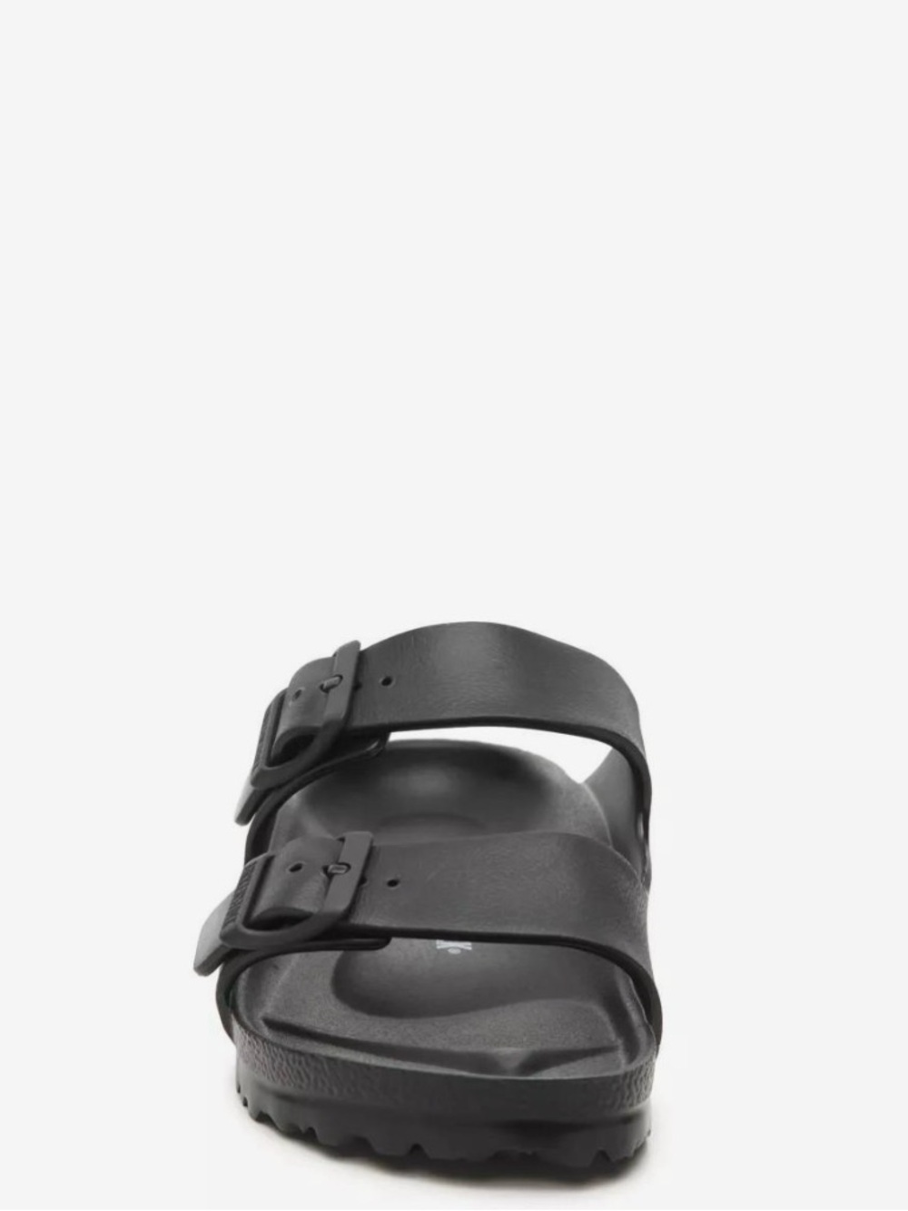 Black Birkenstock Double-Buckle Slide Sandals - Picture 2 of 4